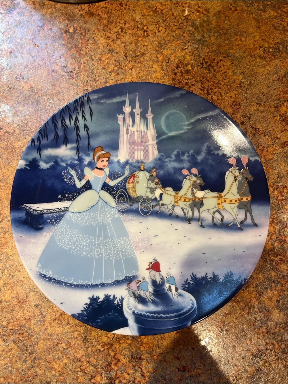 “Cinderella” Knowles Collector’s Plate — Blue Castle Scene
